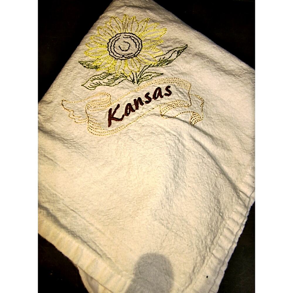 1505.  Kansas Sunflower Tea Towel